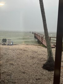 View from the sliding glass door during a big storm that rolled through.