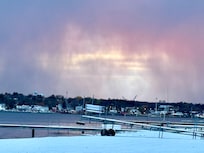 Saw the Northern Lights during a snow squall a few miles before we reached the cottage on the first night.