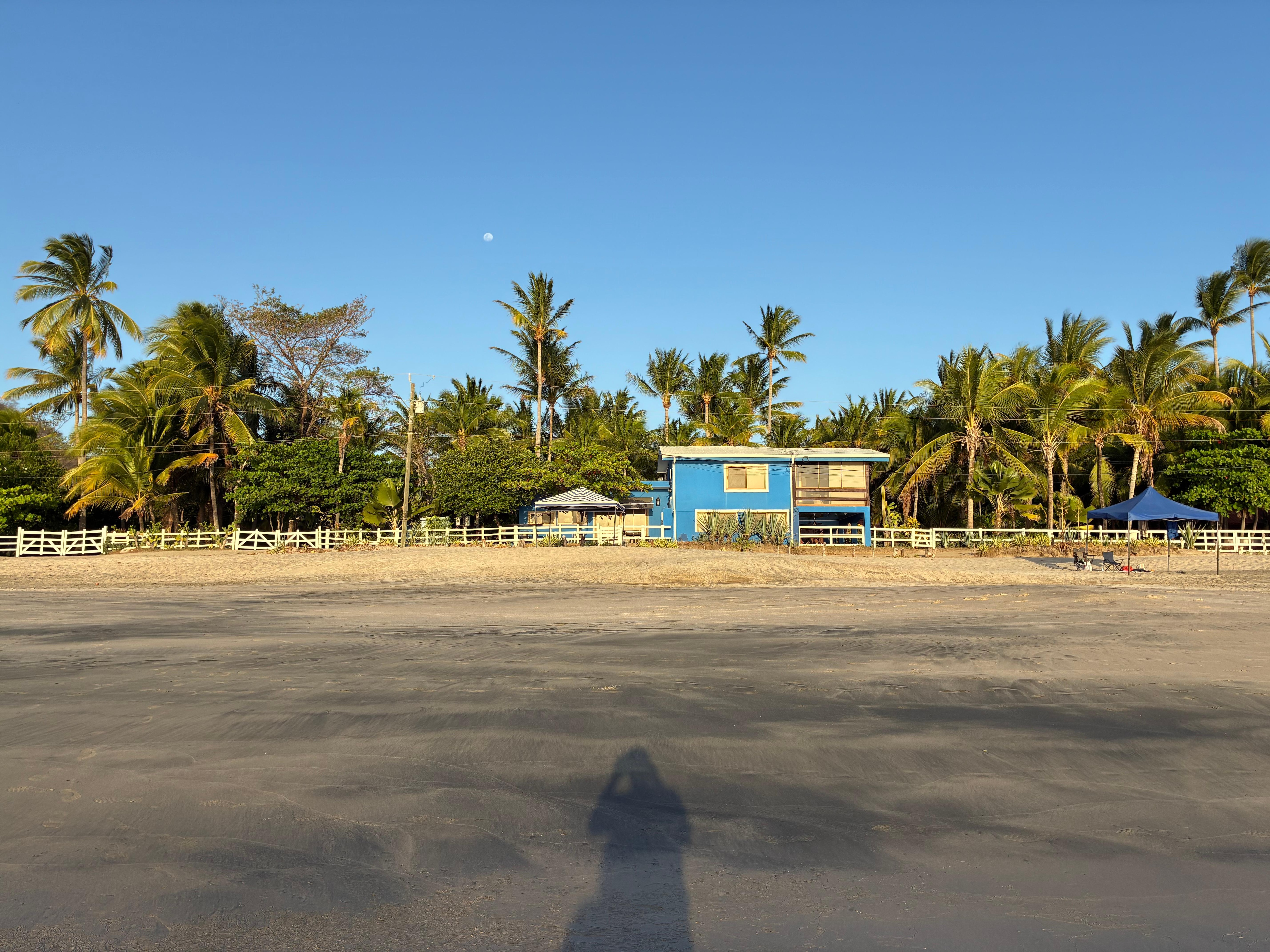 View of the house. You stay in the little addition. 