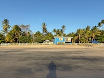 View of the house. You stay in the little addition.