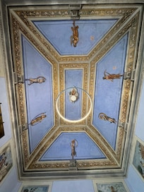 Beautiful fresco ceiling in the dining hall