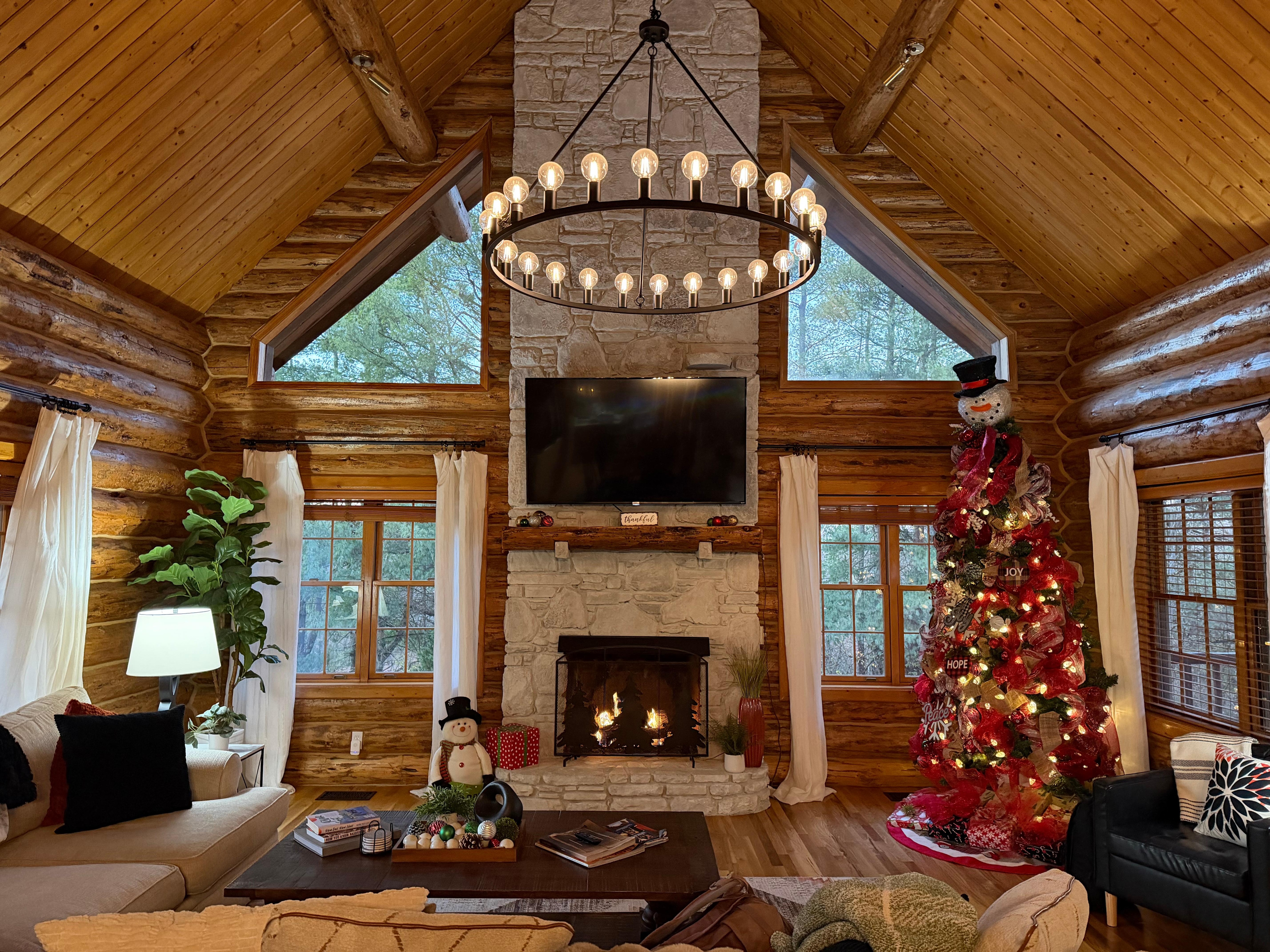 Beautiful fireplace area