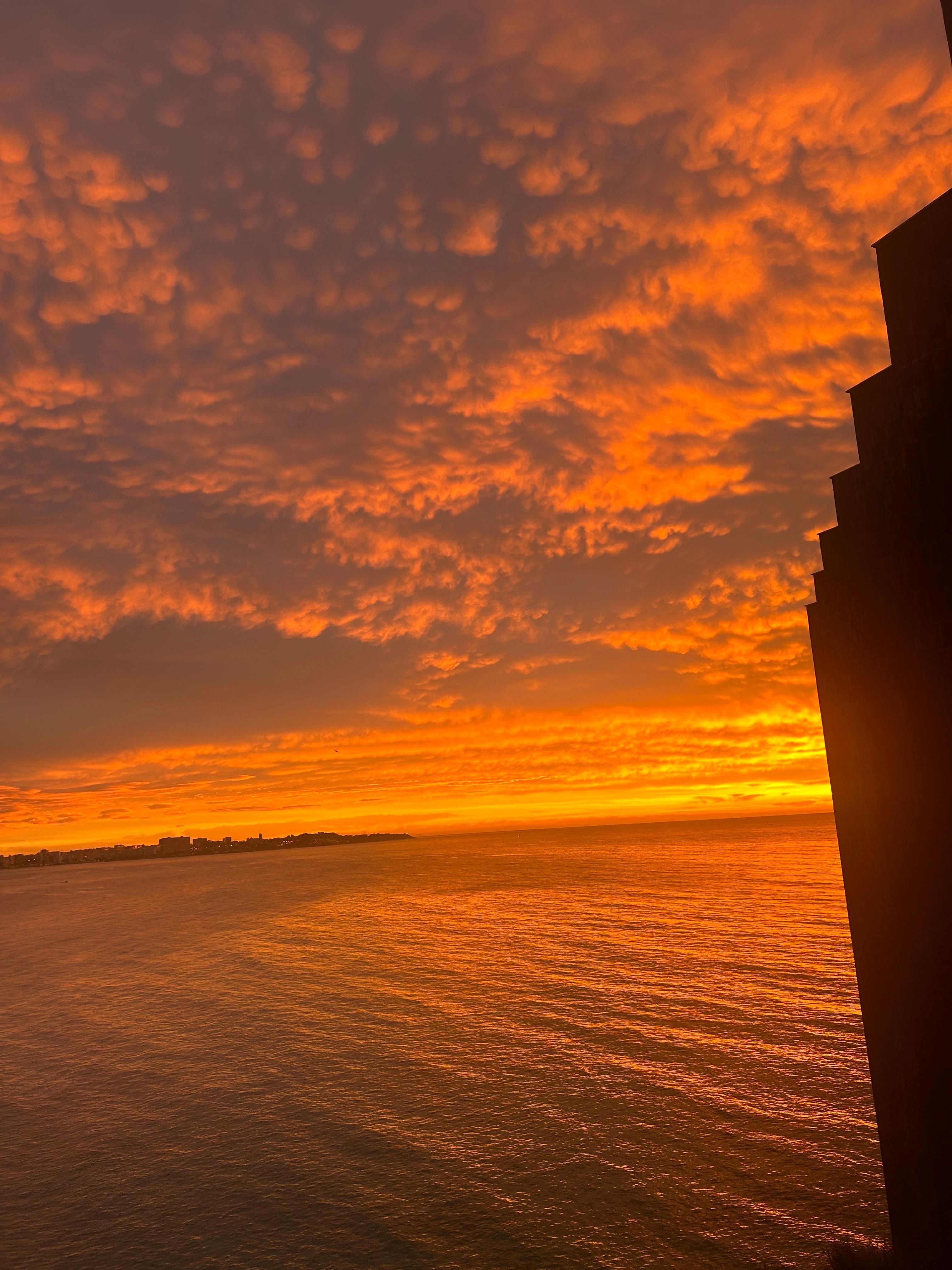 View from room of sunrise