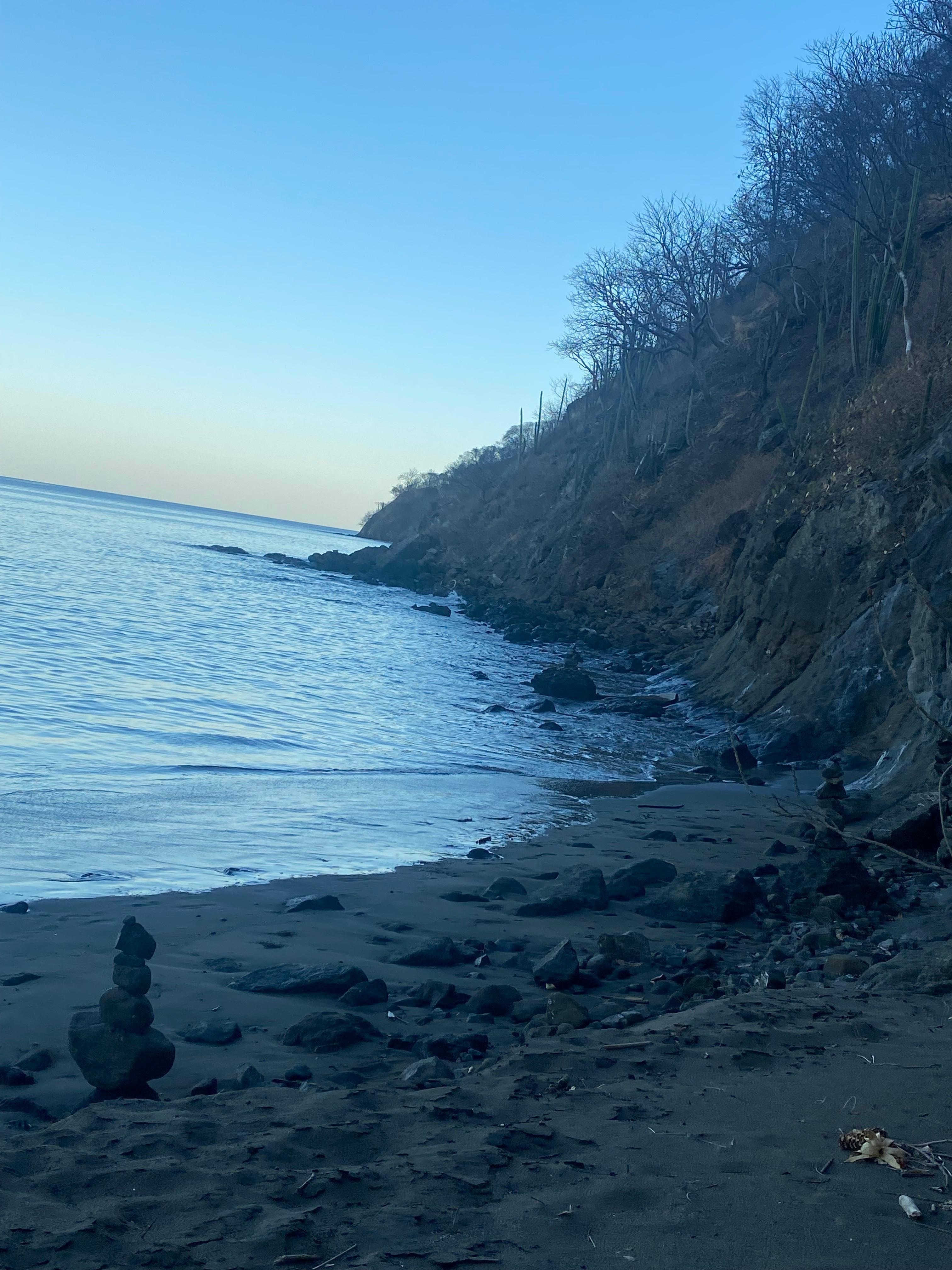 Secluded beach on one end- nice and quiet- but other way great beach for walking to restaurants on beach