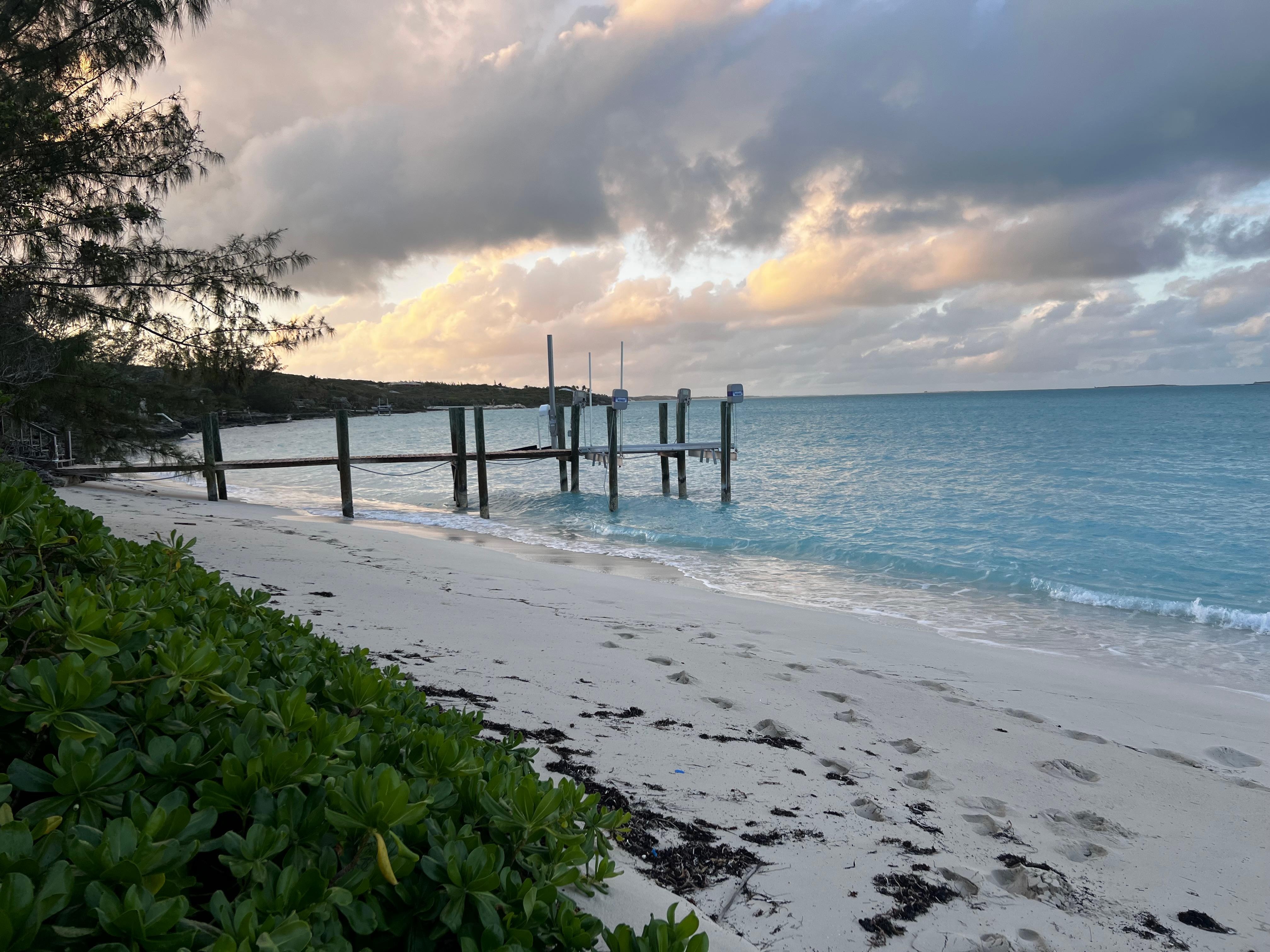 Beach just steps from the house. 