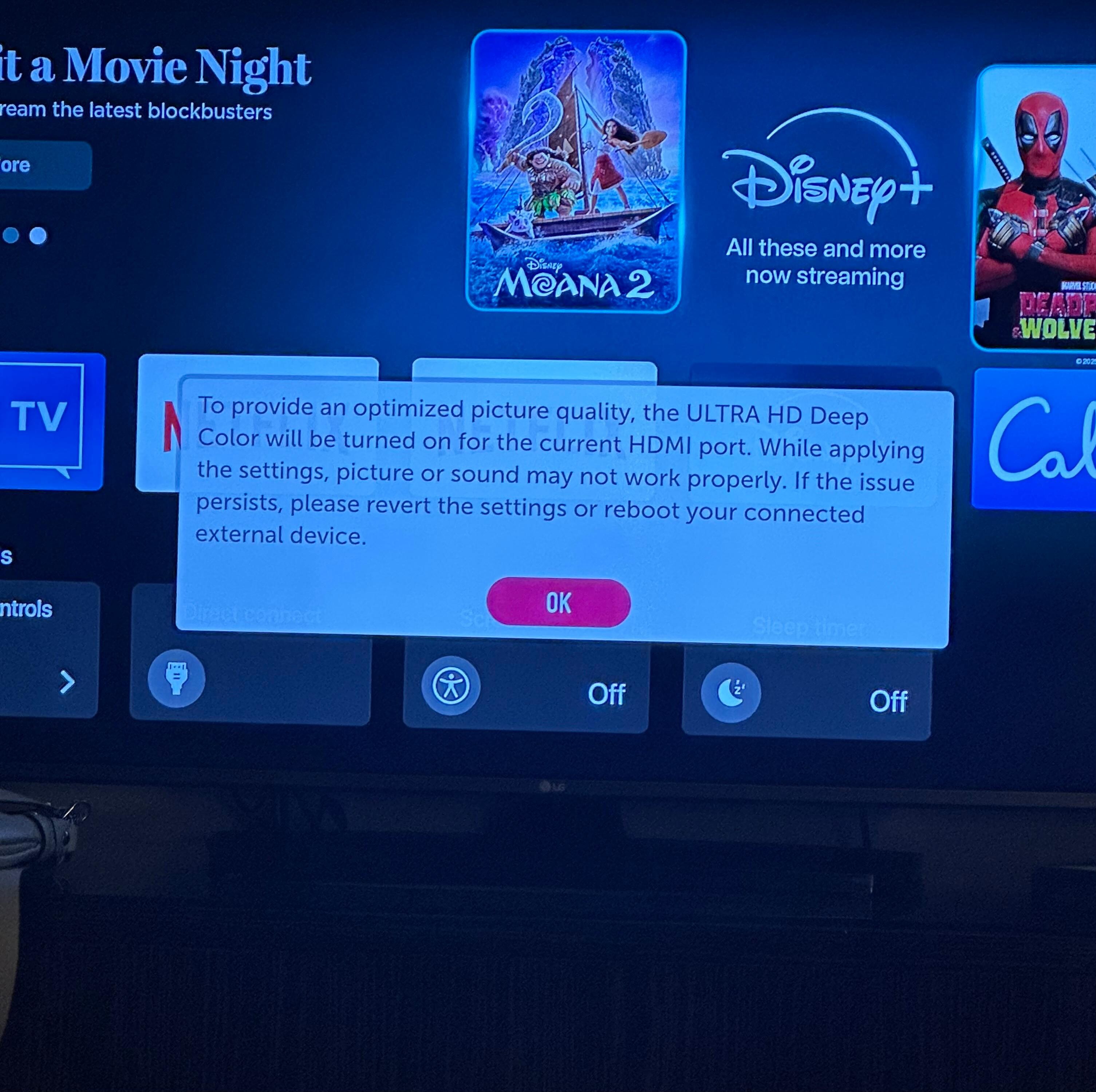 Old gen TV could not take Ultra 4K. They aren’t expensive. Invest in newer models.