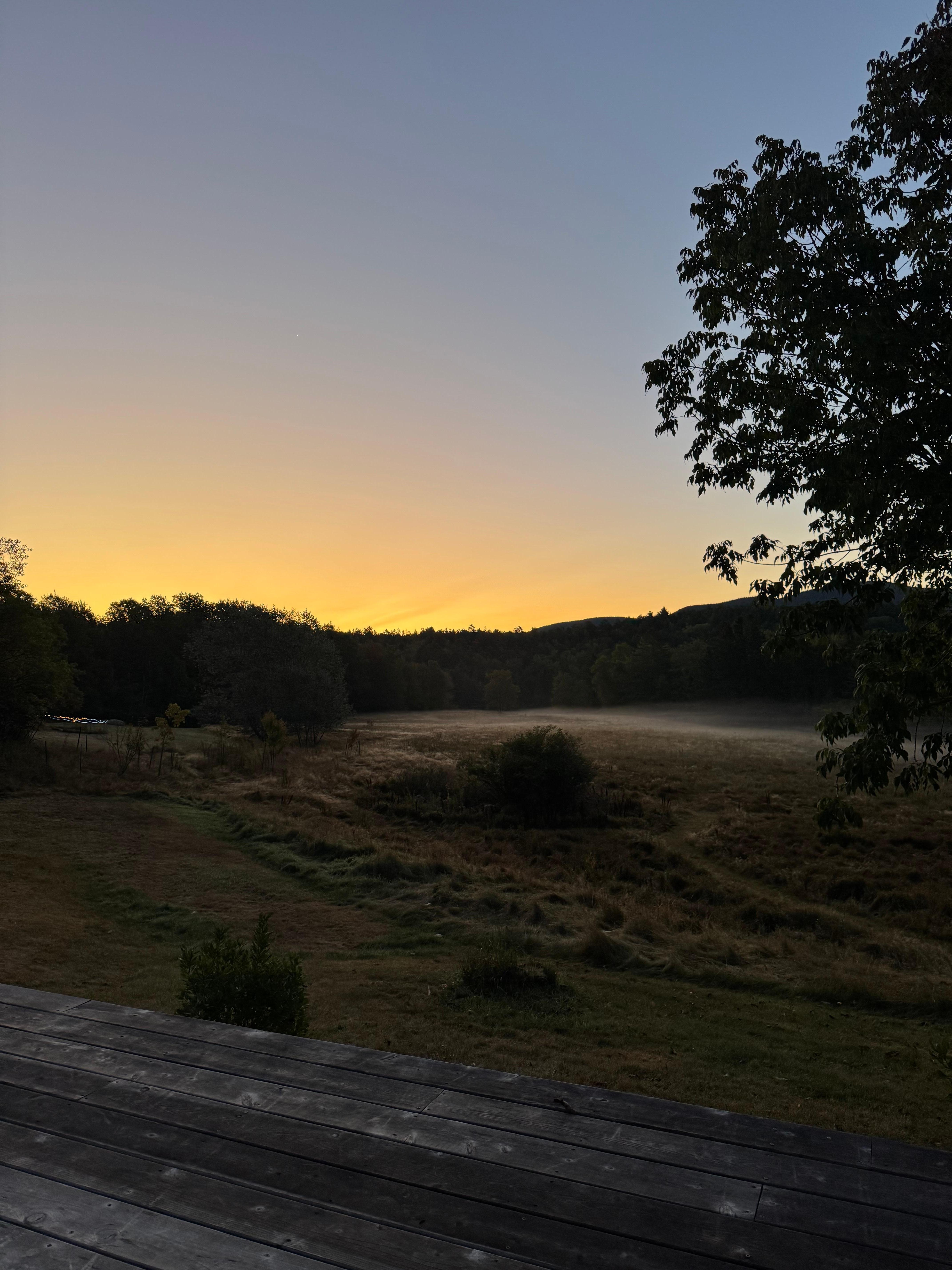 Sunrise from back deck