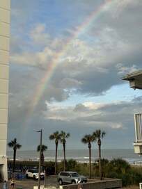 Rainbow view from our room.