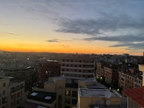 View from the terrace over Rome at sunset!