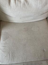 Couch stained.