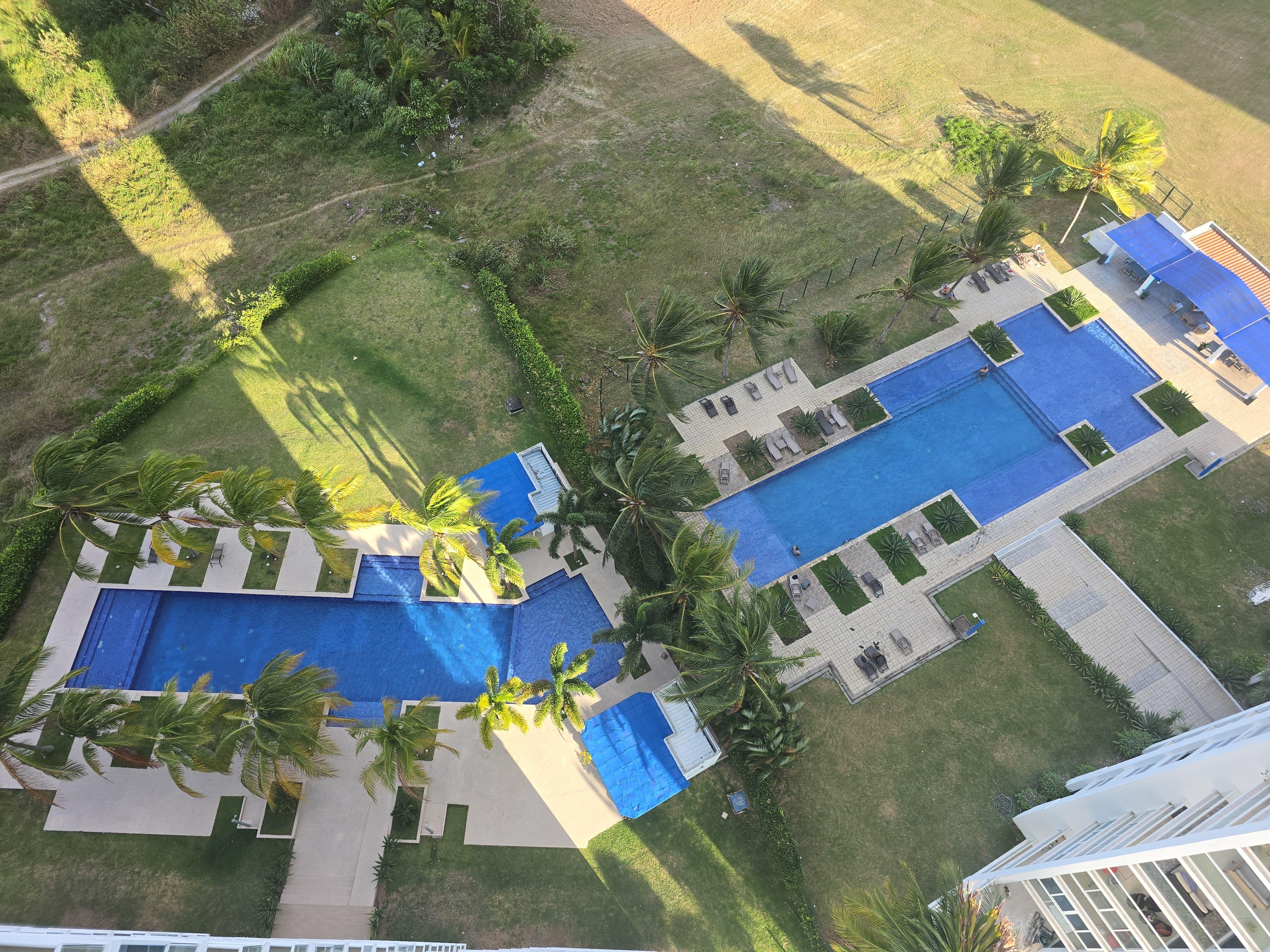 Our pool on the left