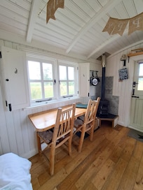 We didn't use the stove as it was plenty warm inside the hut, but there were good instructions in the welcome book on the table and more wood available in a storage box next to the hut.