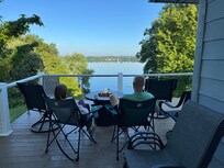 Relaxing on the deck