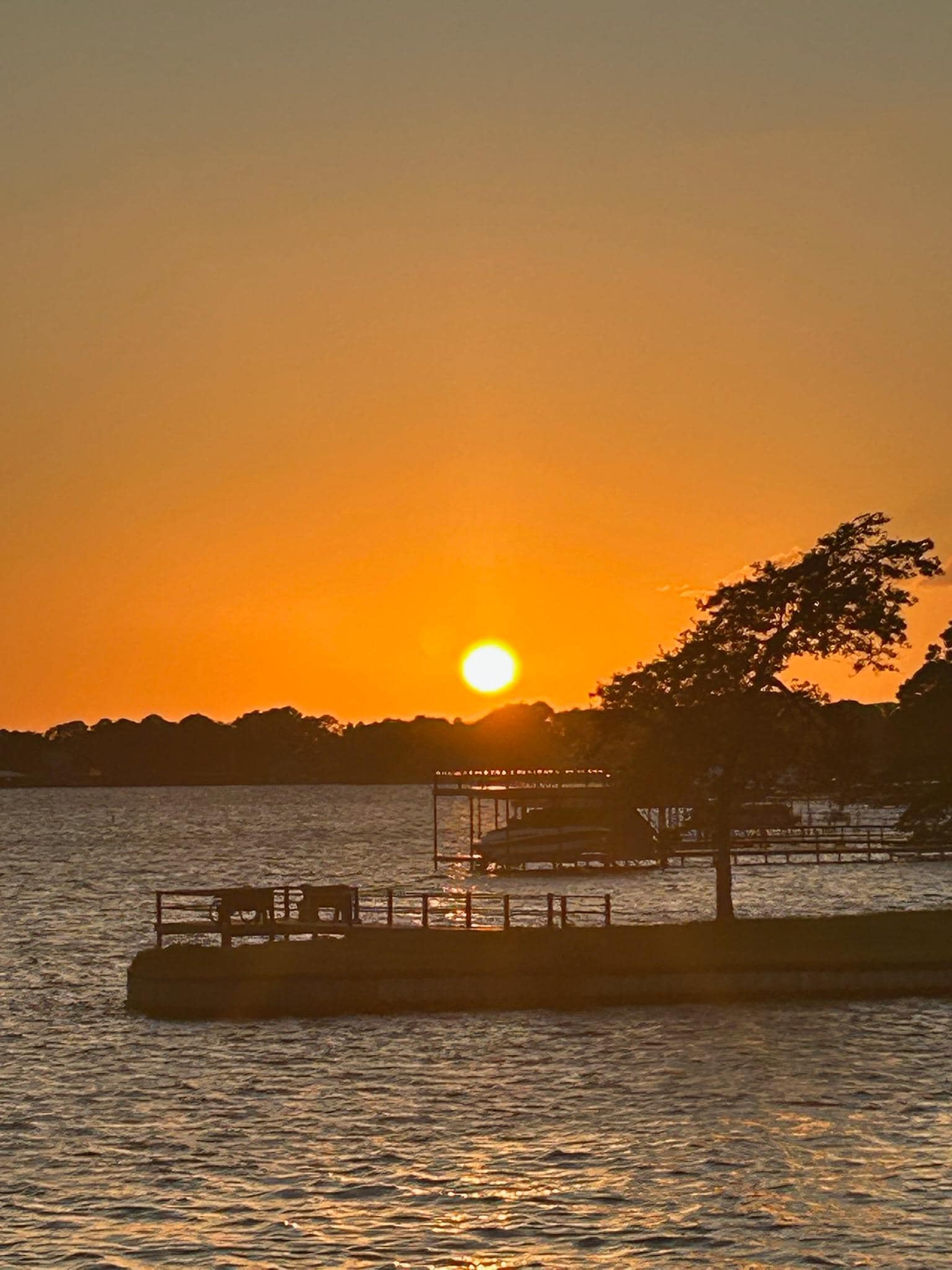 Beautiful sunset from the sunning deck.