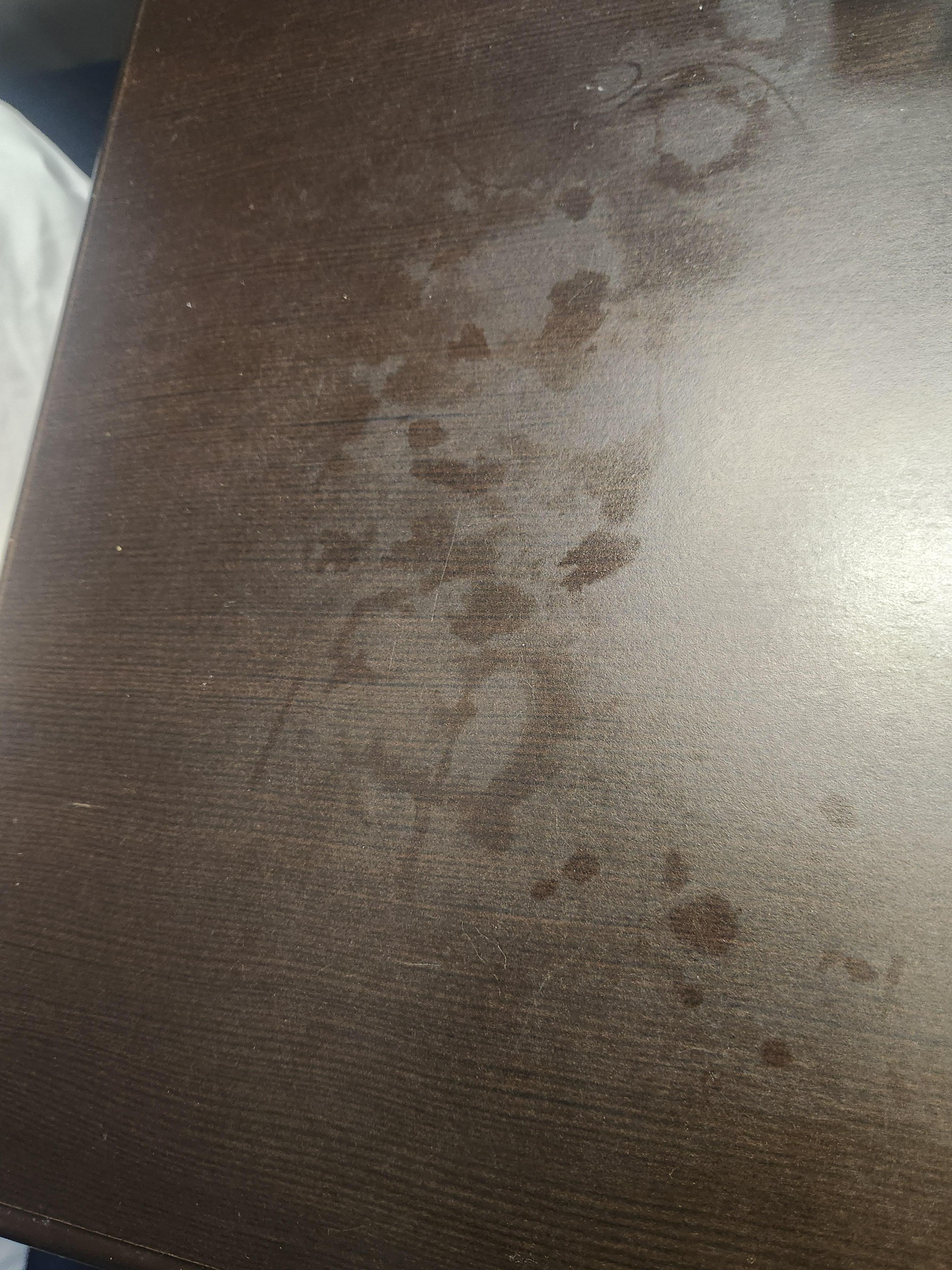 Night stand dirty and sticky