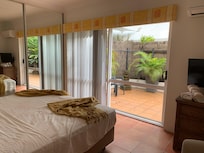 Bedroom and rear patio