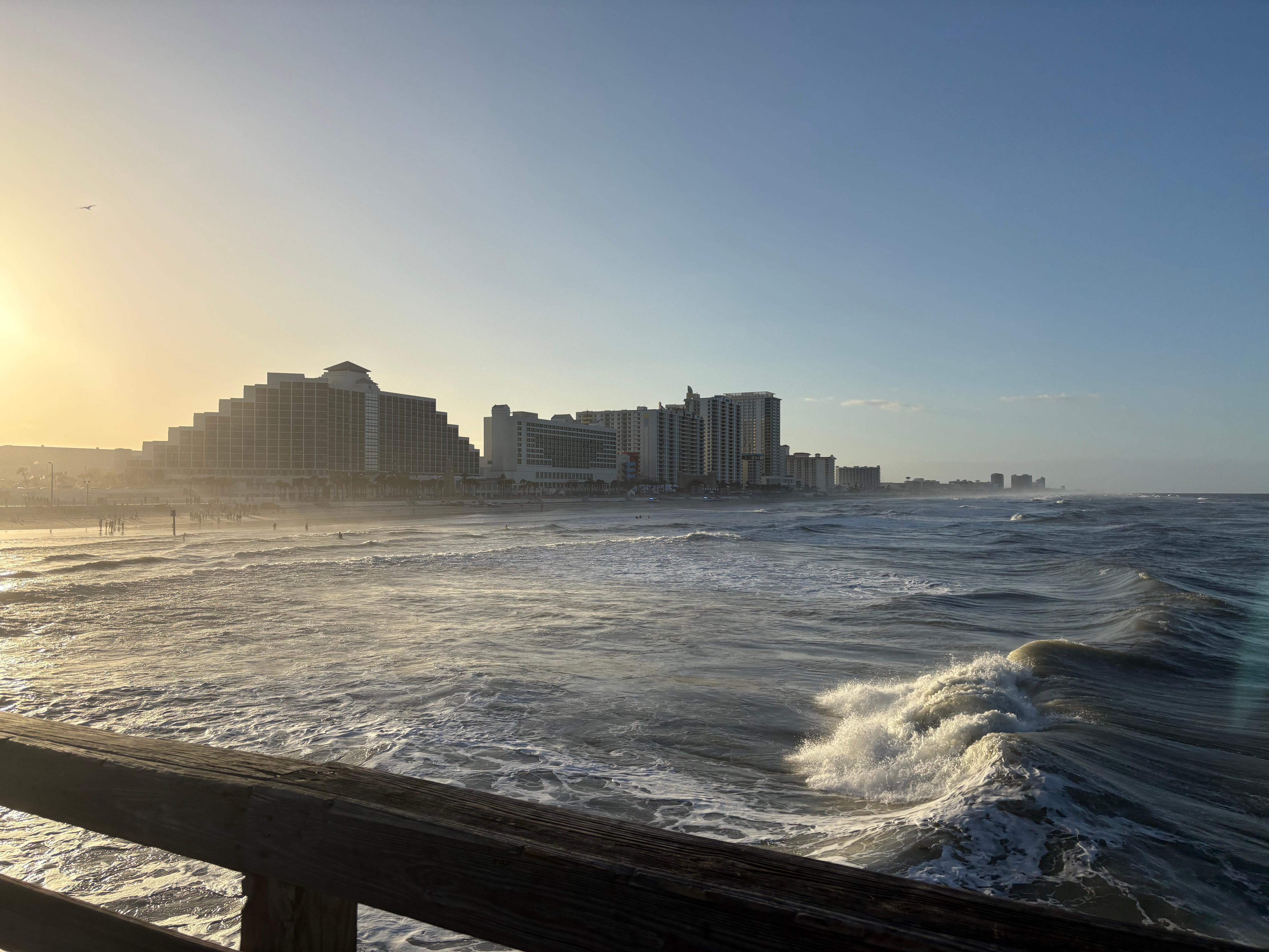 Hilton and Ocean Walk Wyndham Resort as see from the Pier. 