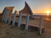 Napier beachfront sculpture.