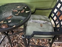 Nasty patio ripped chair