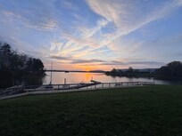 Patio view at sunset
