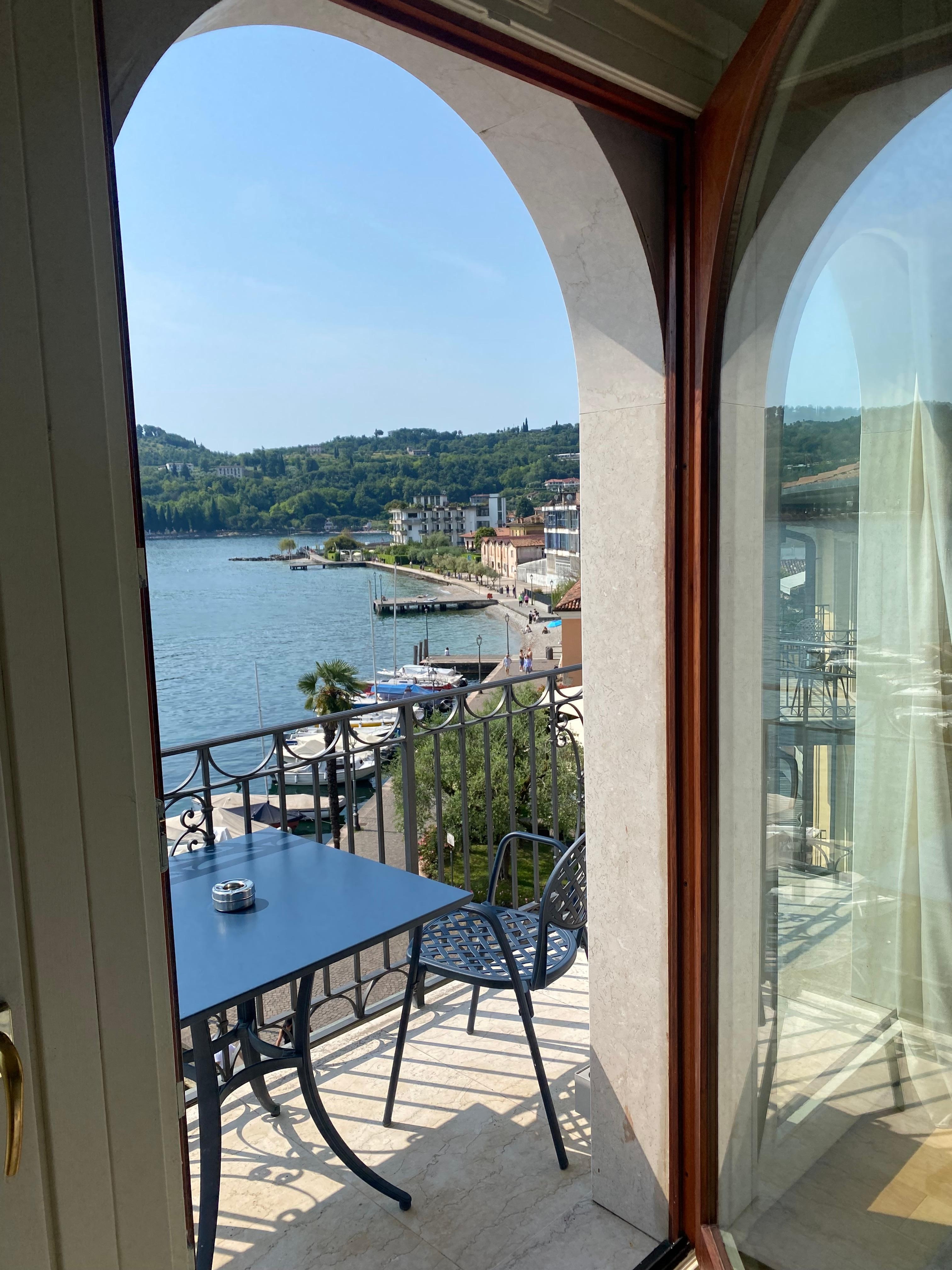 Fabulous balcony looking out at Lake Garda.