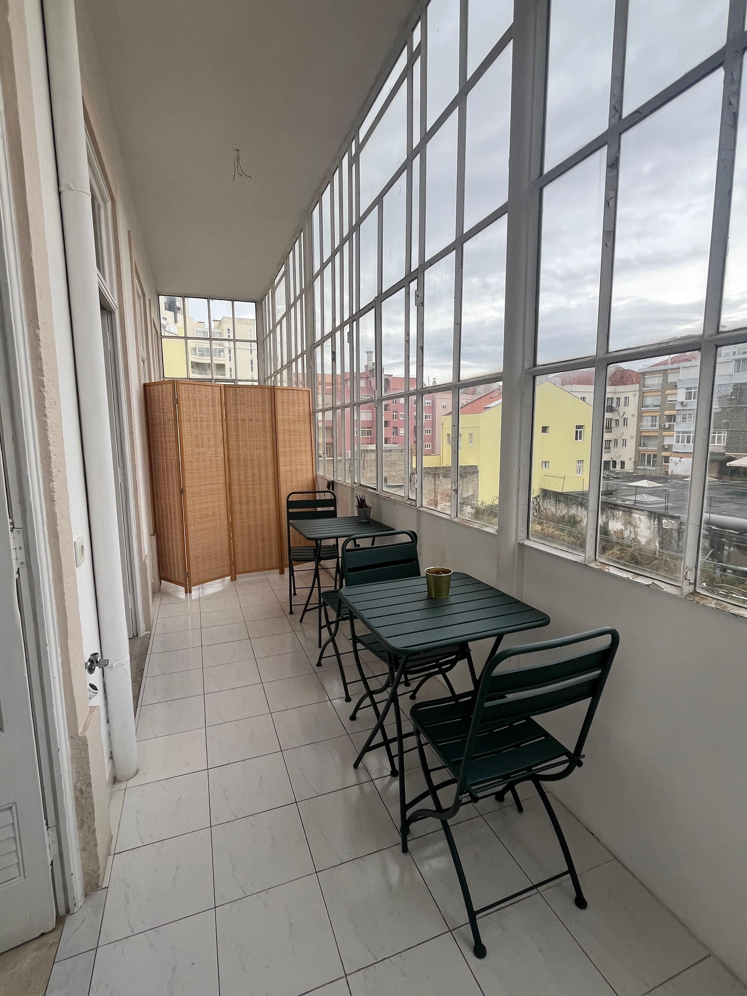 Communal sun porch for my floor