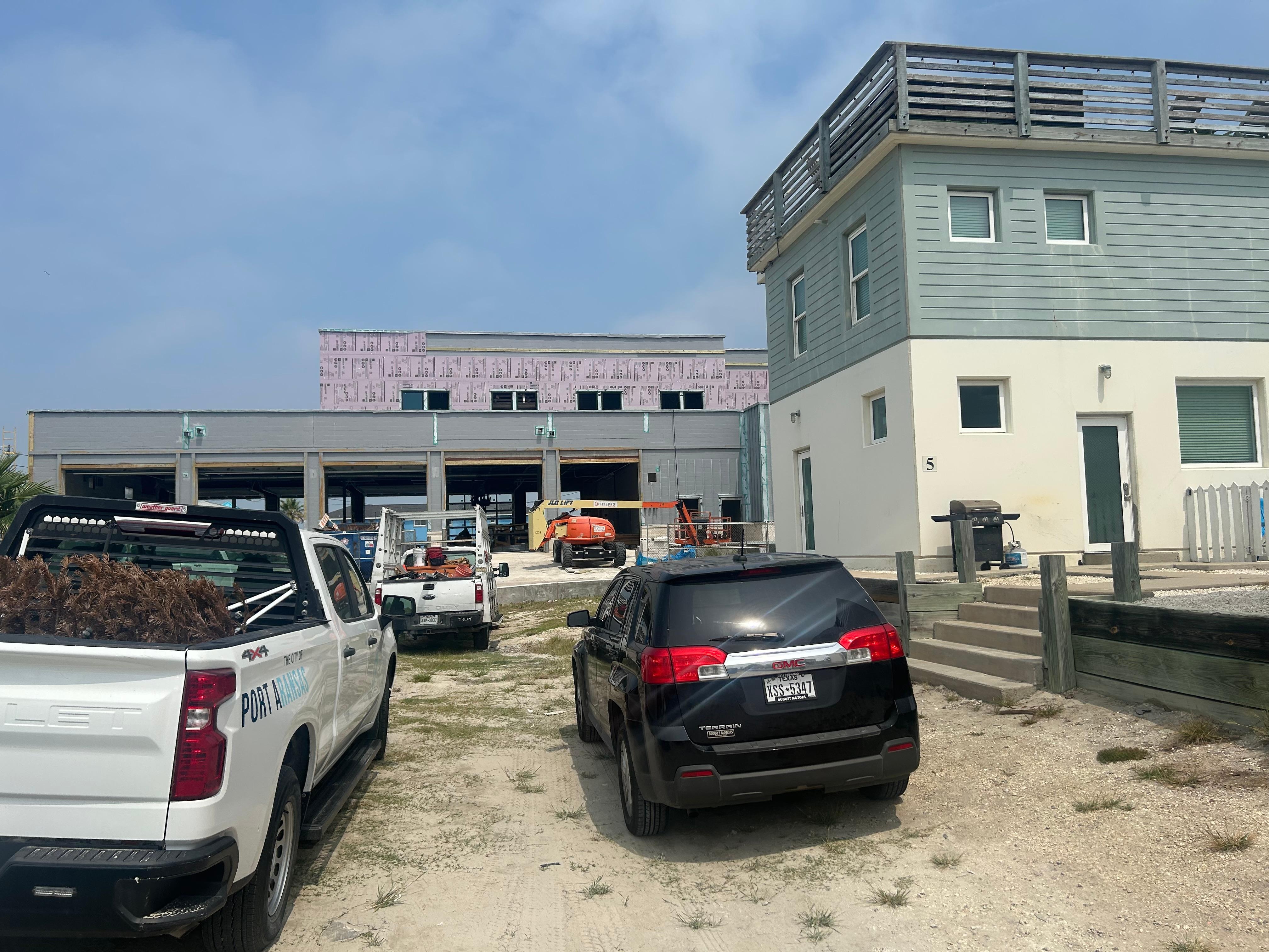 Construction of what looks like a new firehouse right next to number five. 