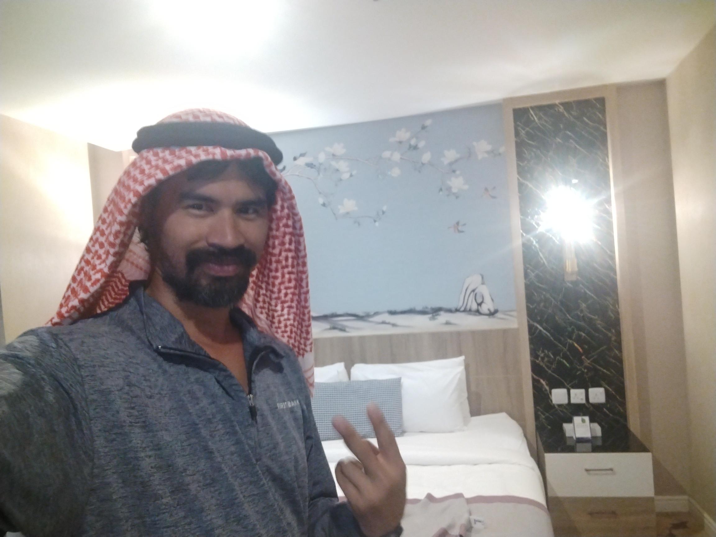 My hotel room, and thank you Abdullah for the black head ring 