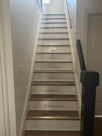 Fruits of the Spirit ascending the stairs