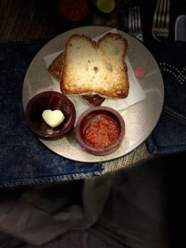 Gluten free toast I swapped the butter for olive oil