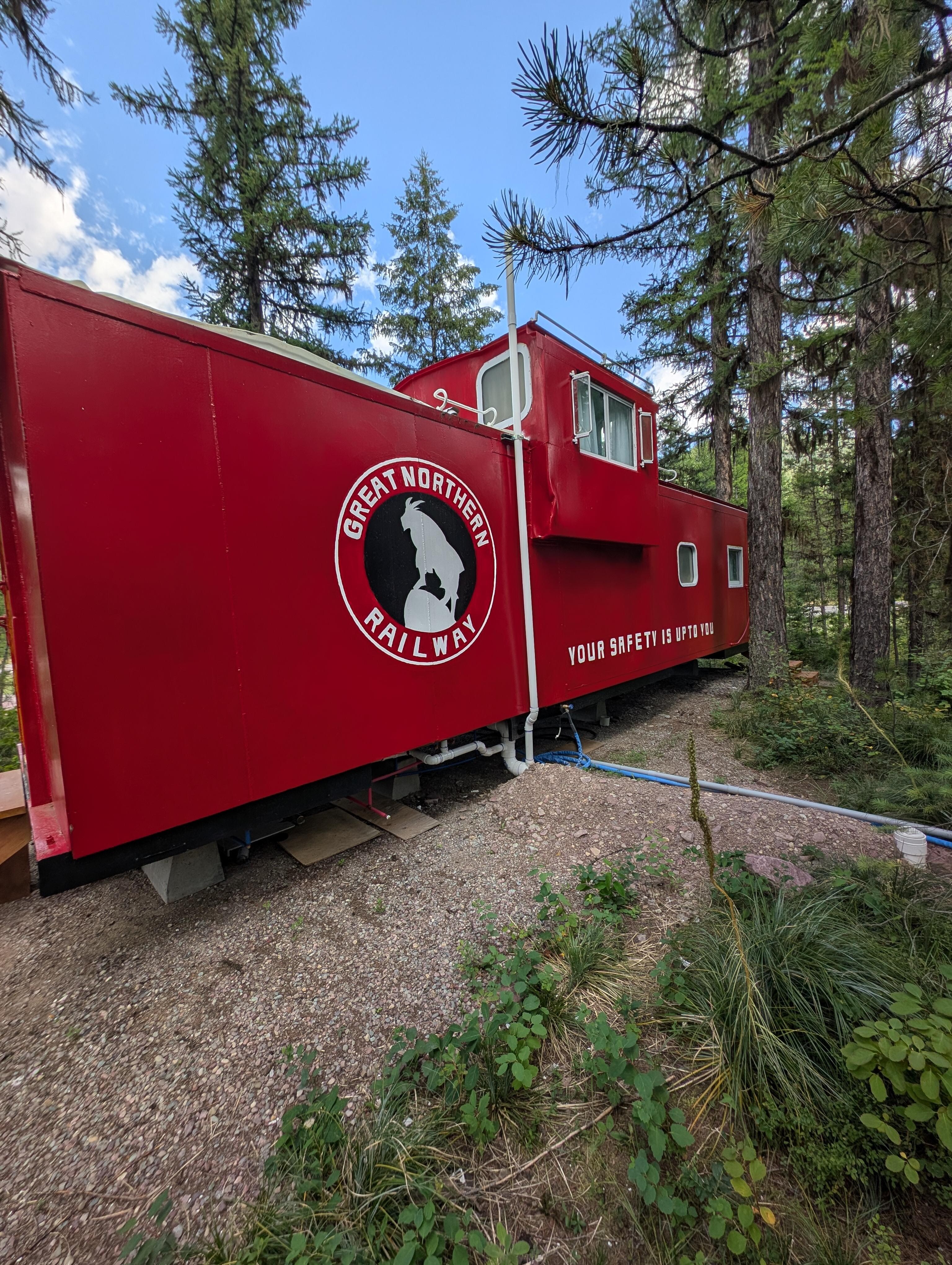 Right side of the caboose 