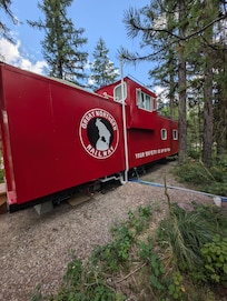 Right side of the caboose