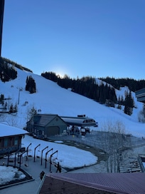 View from balcony overlooking the gondola-you can’t get any closer!