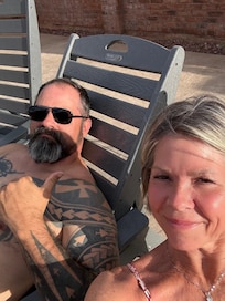 Nothing like hitting the pool for some R&R after a day of travel’