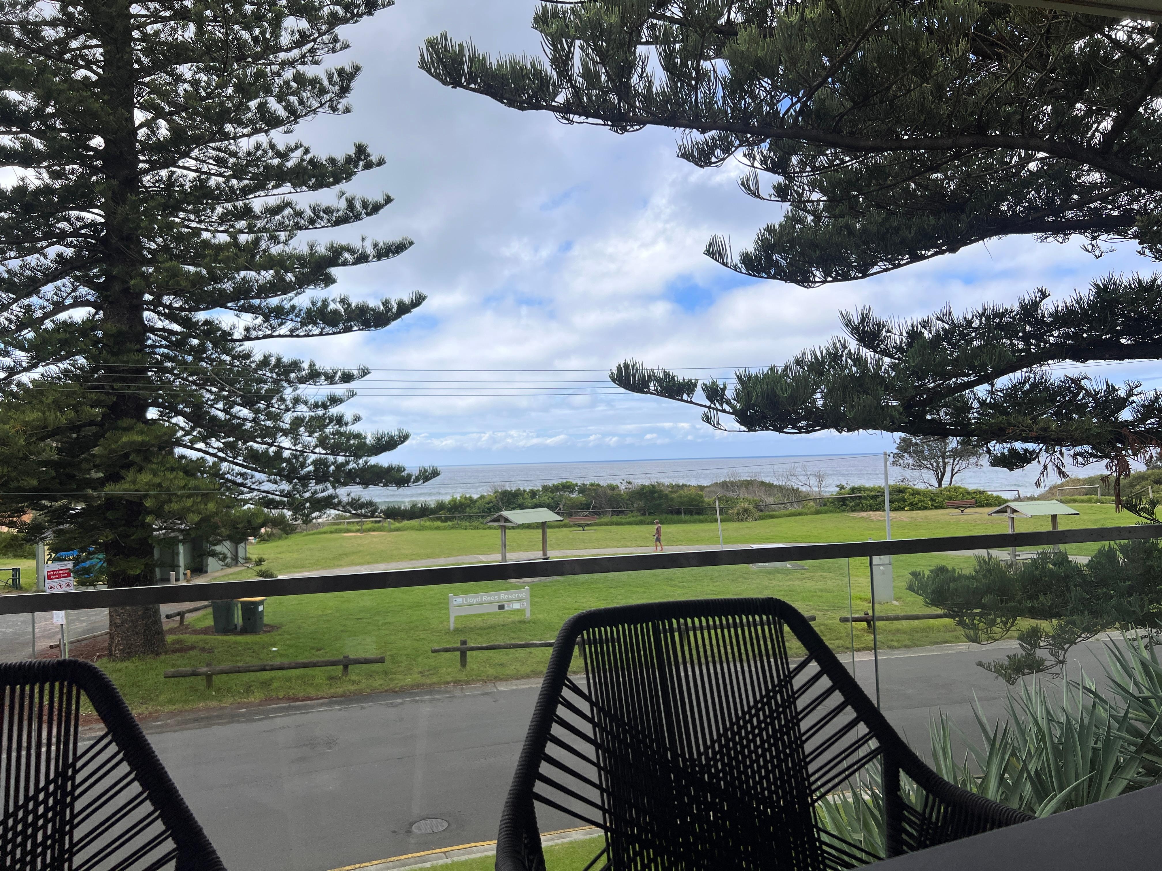 View from the balcony table! 