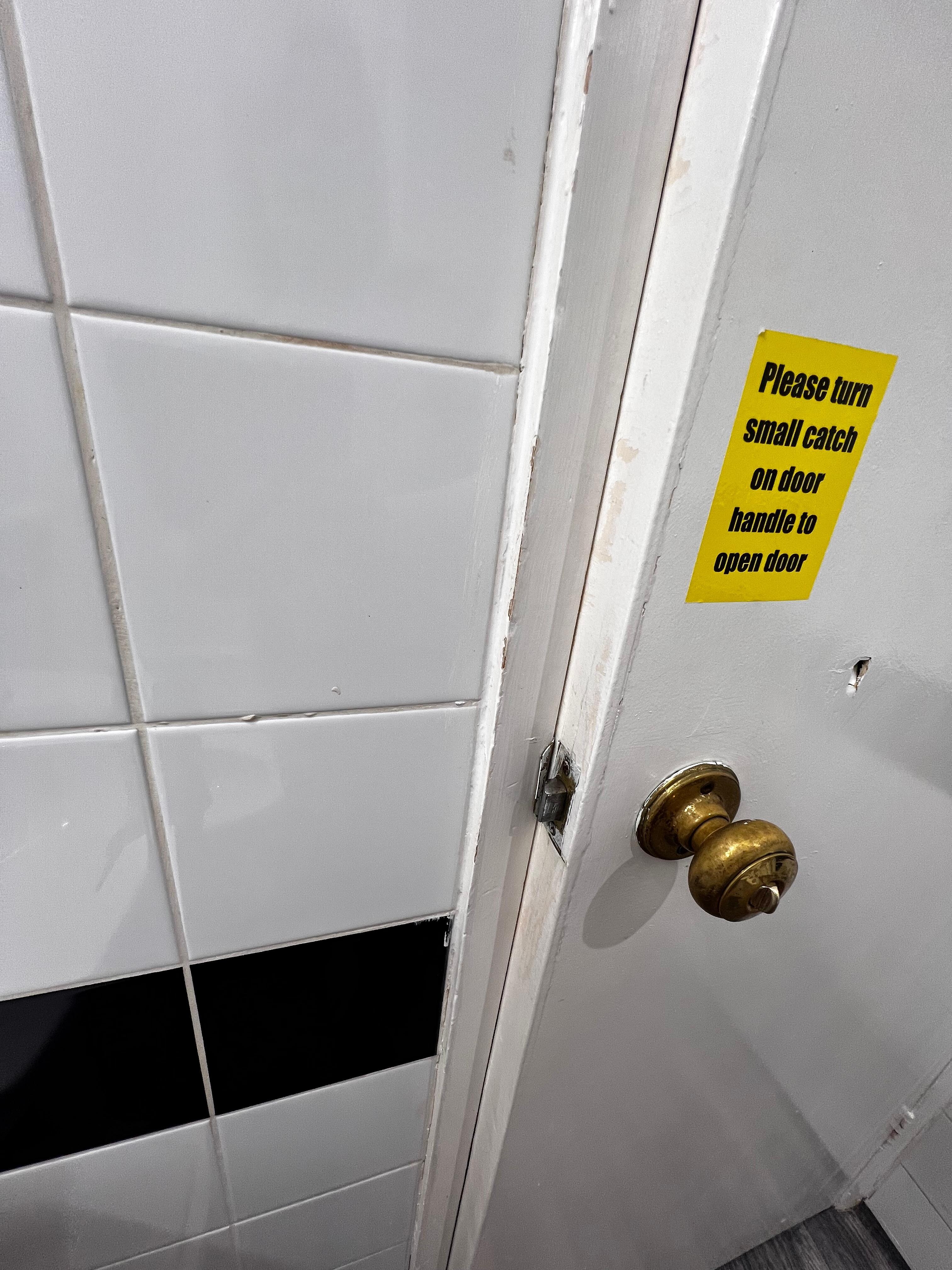 Ill-fitting bathroom door