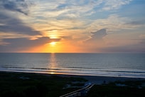 Sunrise from our balcony.