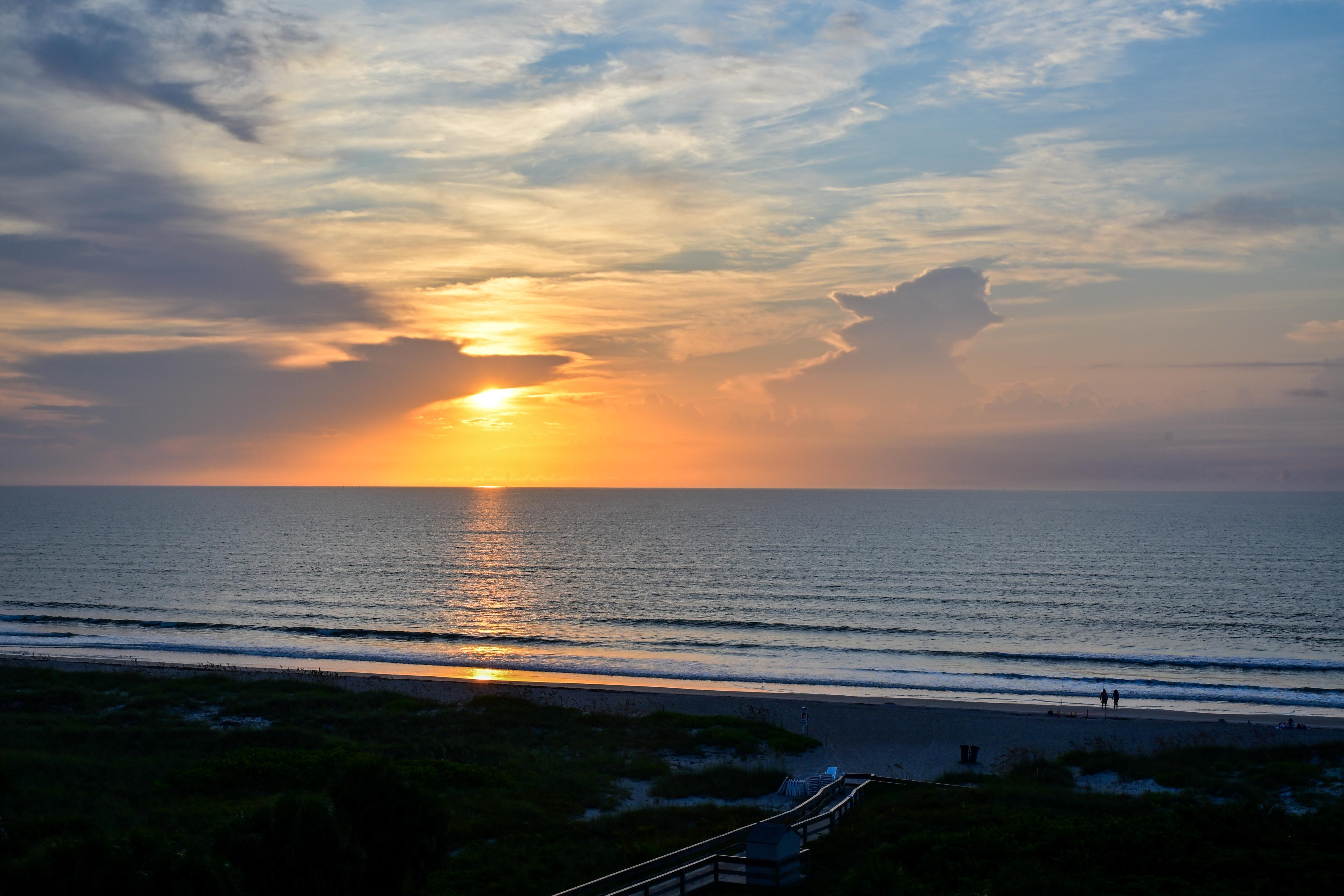 Sunrise from our balcony.