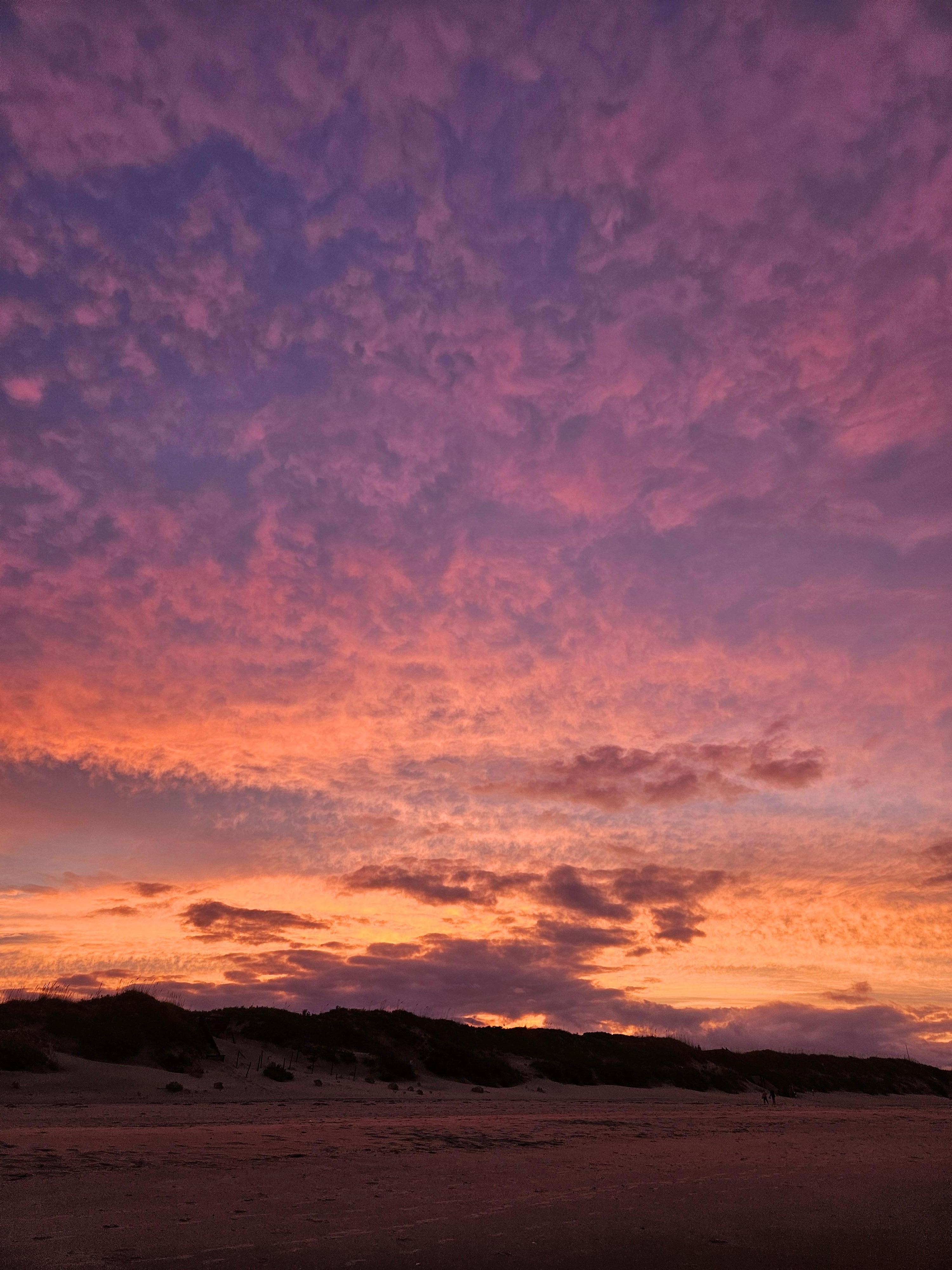 Beach area sunset, closest entry point to beach