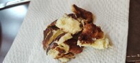 Burnt food I had to take off my plate