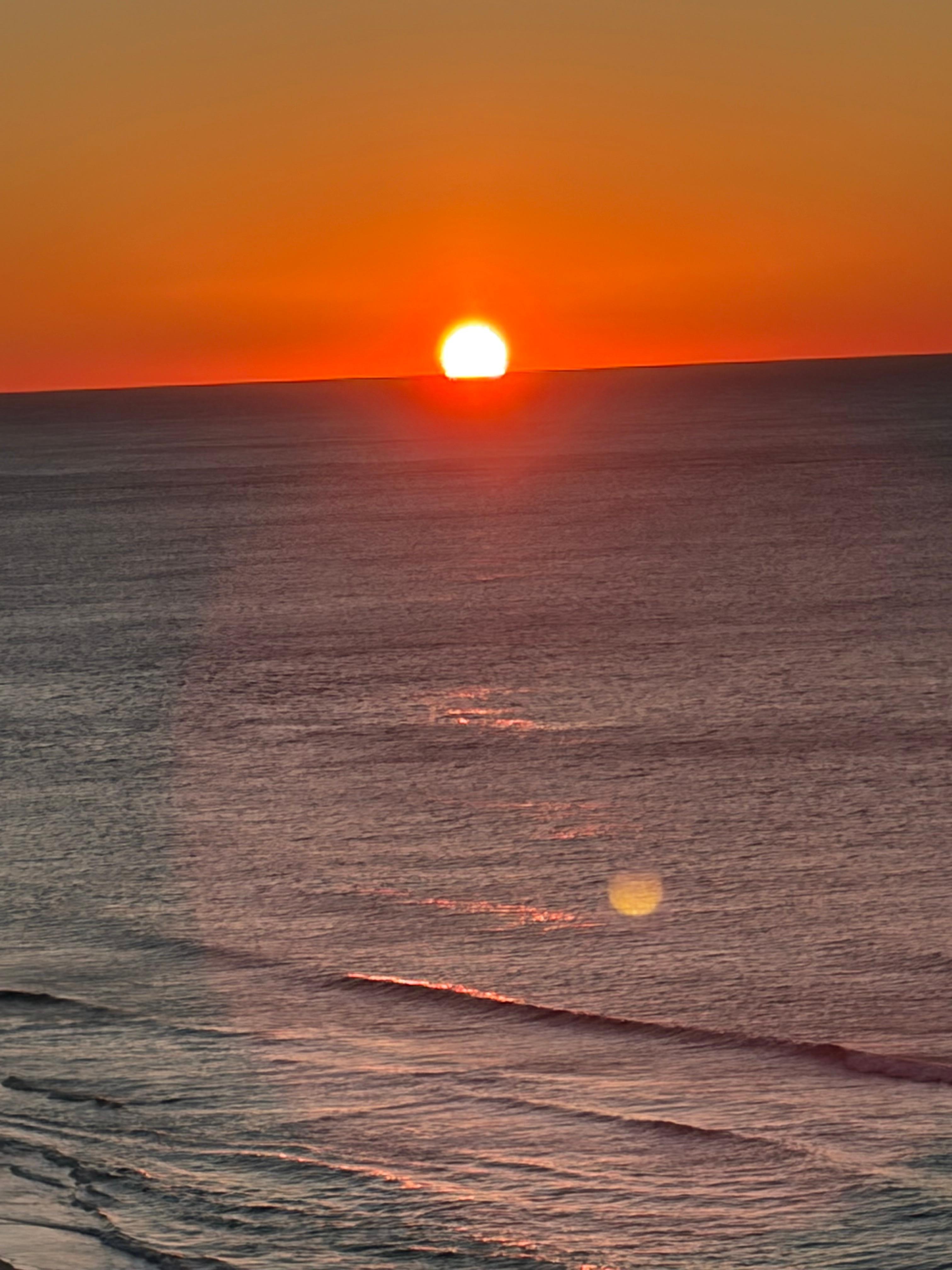 The sunset from the beach