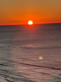 The sunset from the beach