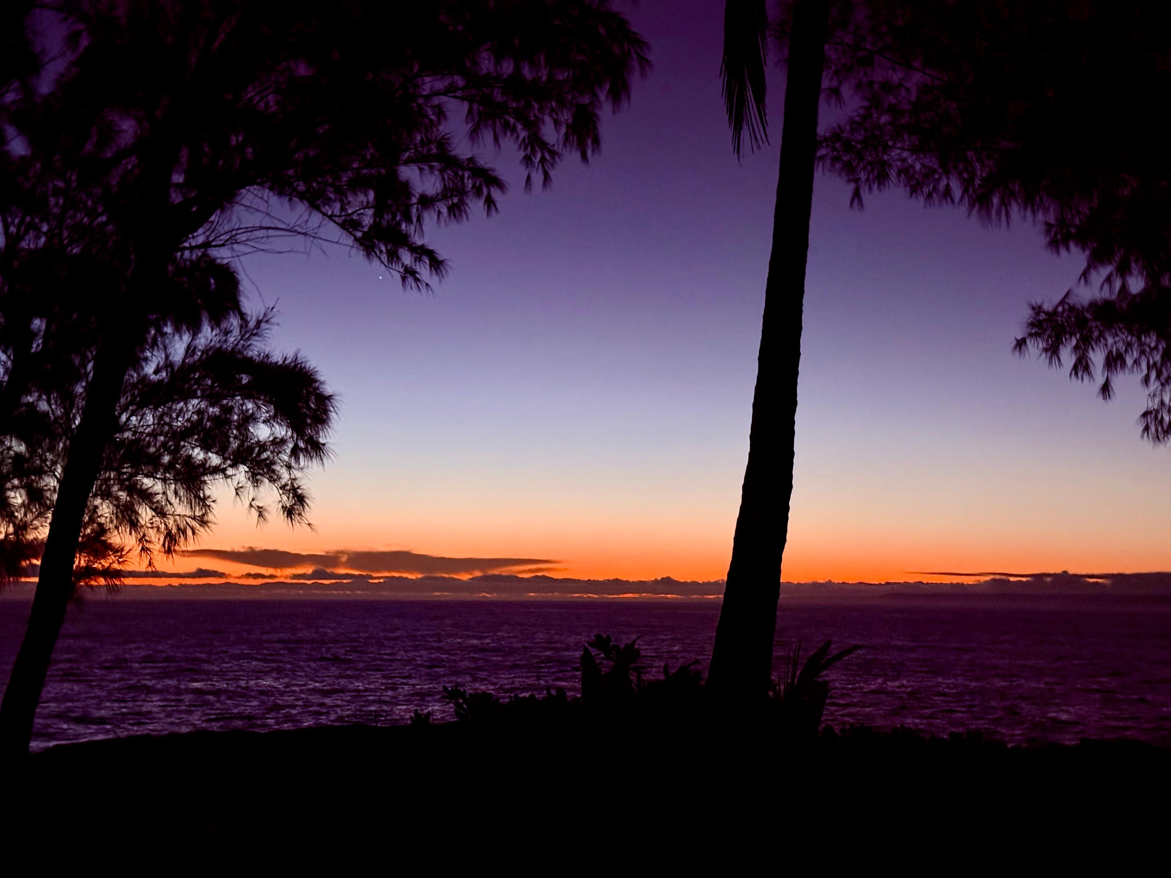 Sunrise from property.