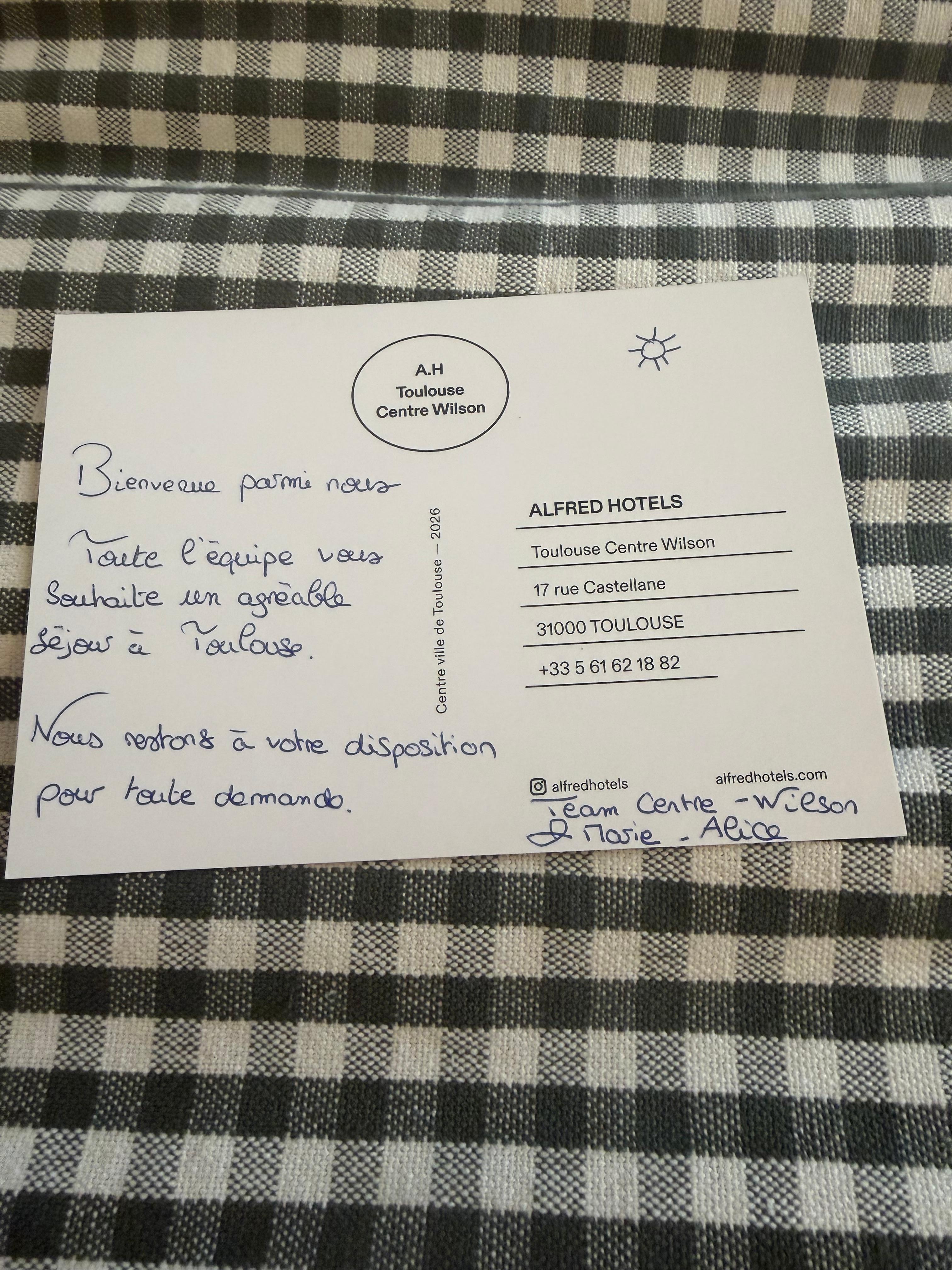 Personal handwritten  note 