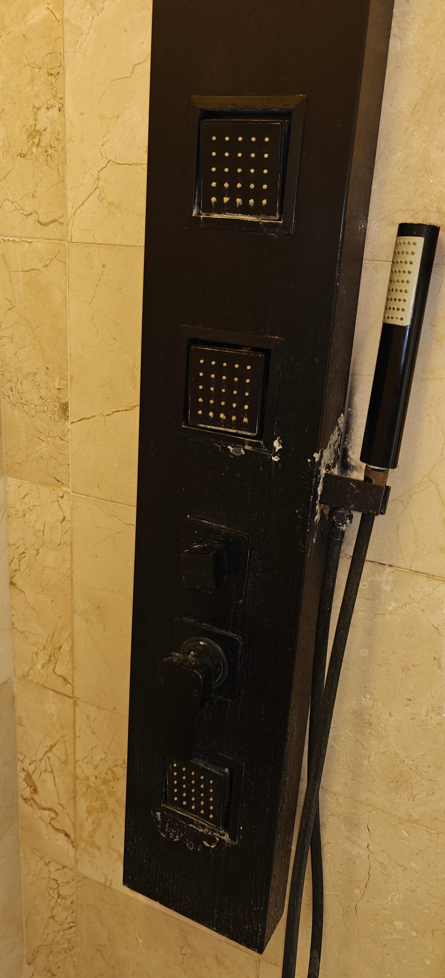 rusted and leaking bathroom showers