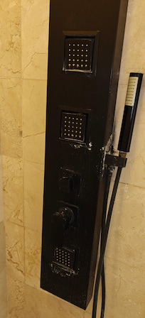 rusted and leaking bathroom showers