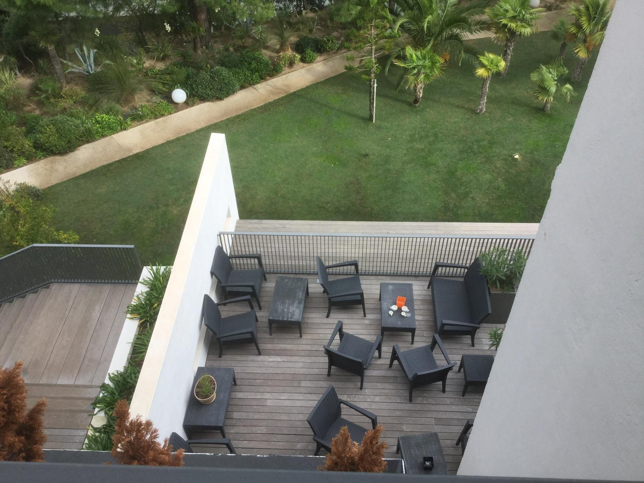 Terrasse de l’hôtel 
