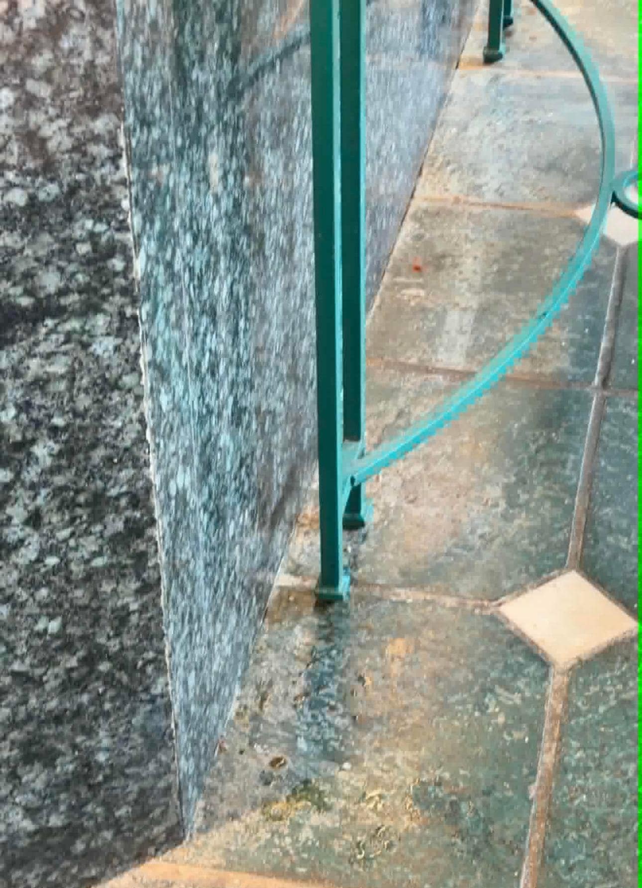 Buffet floor by food stations are messy.