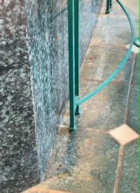 Buffet floor by food stations are messy.