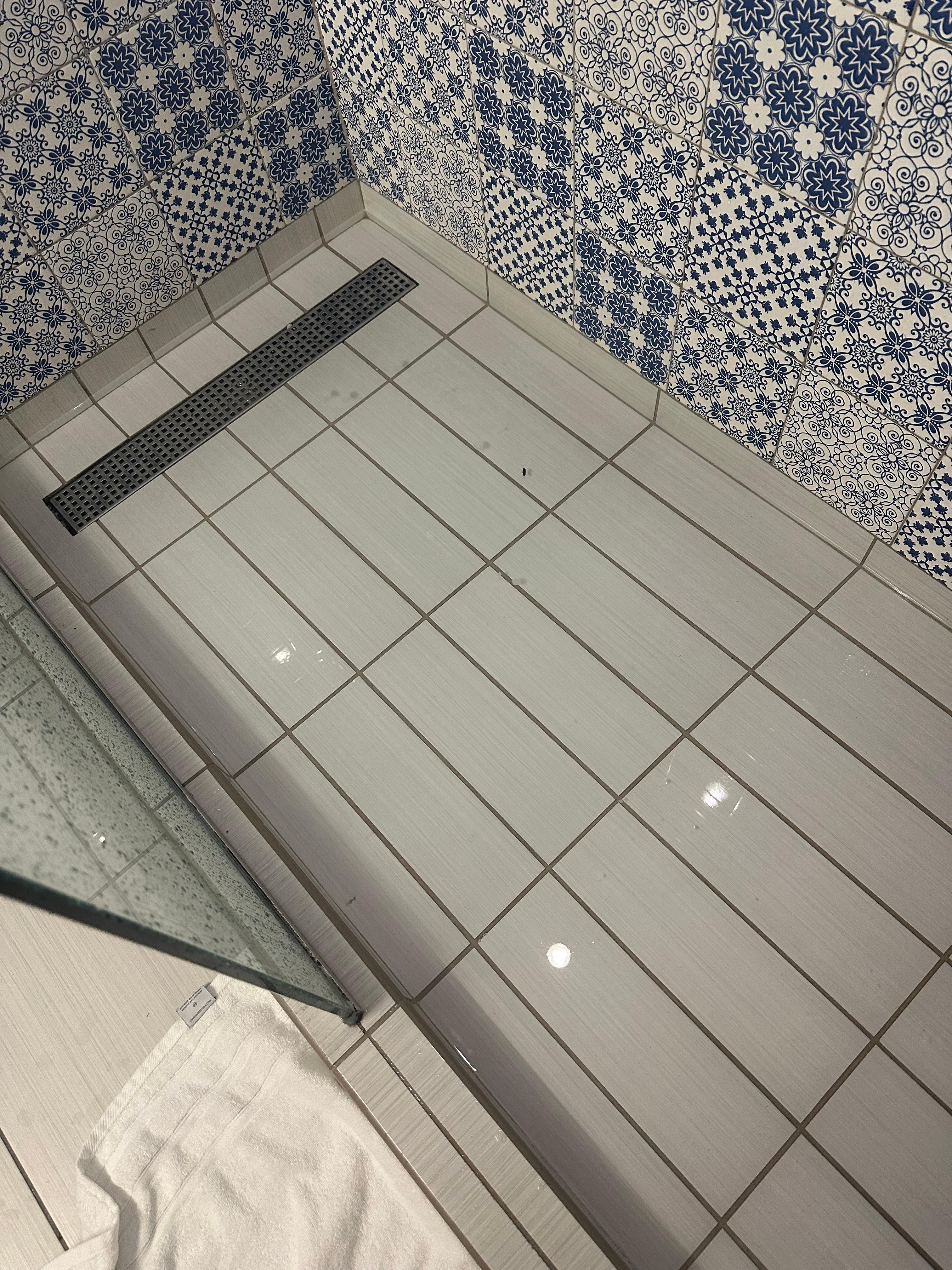 Debris in the shower and hair 